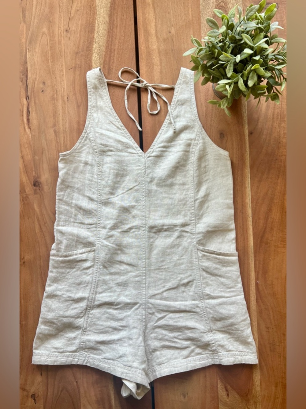 Athleta Retreat Linen Romper - Small
